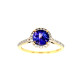 Pre Owned 9ct Tanzanite and Diamond Cluster Ring ZT937